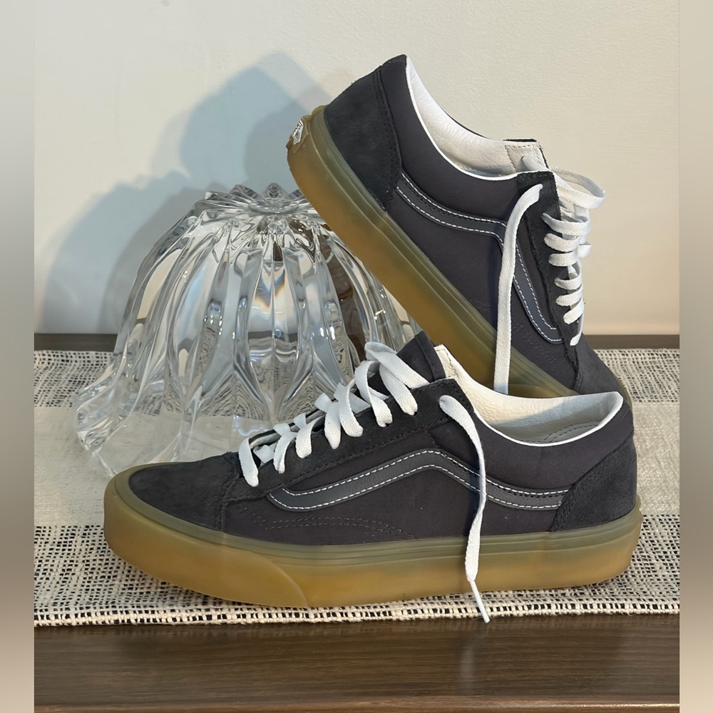 Vans dark gray suede